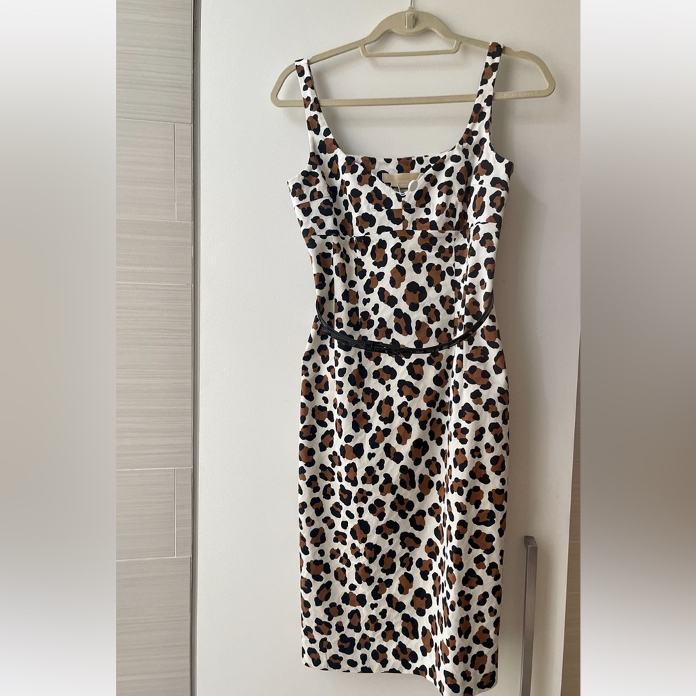 Michael Kors, leopard print cocktail dress .  Couture